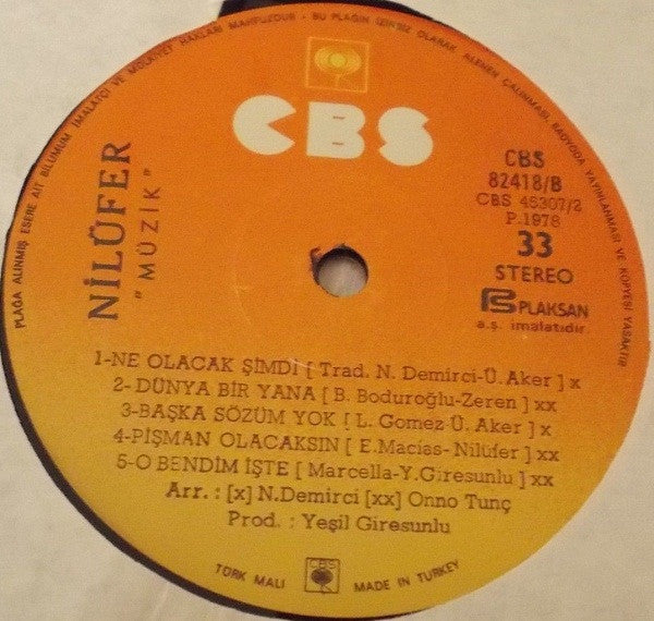 Nilüfer : Müzik (LP, Album, Gat)