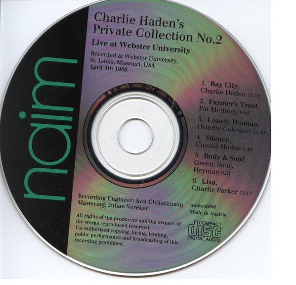 Charlie Haden : The Private Collection No.2 (CD, Album)