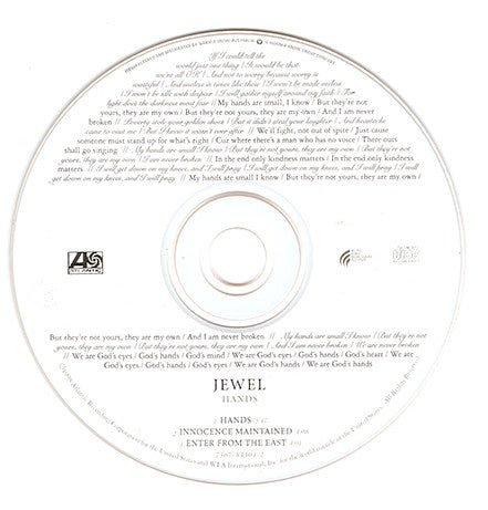 Jewel : Hands (CD, Single, Car)