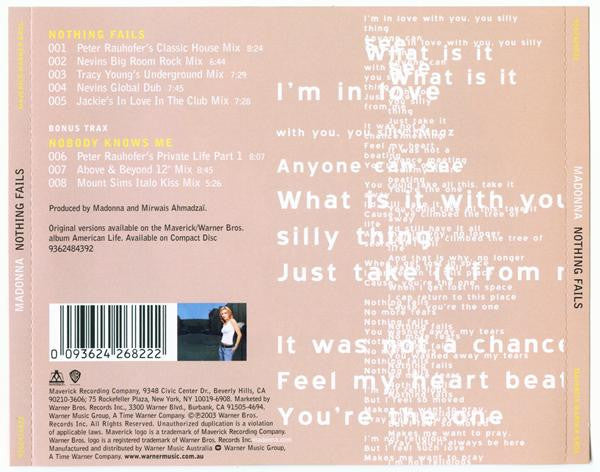 Madonna : Nothing Fails (CD, Maxi)