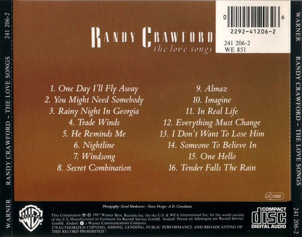 Randy Crawford : The Love Songs (CD, Comp)