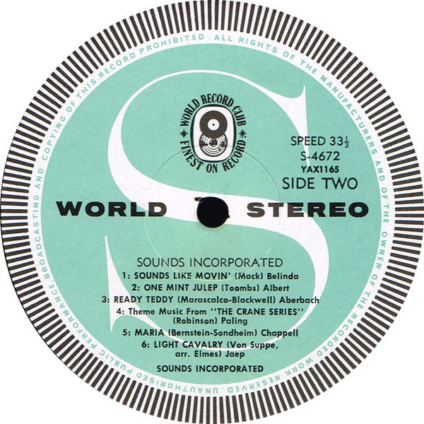 Sounds Incorporated : Sounds Incorporated (LP, Album, Club)