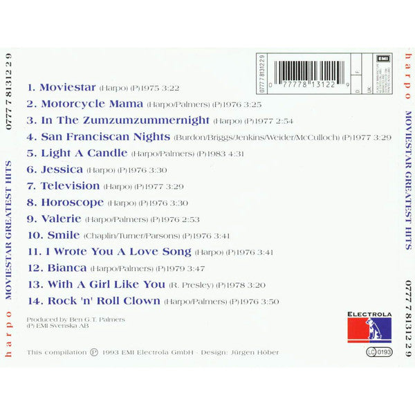 Harpo : Moviestar Greatest Hits (CD, Comp)