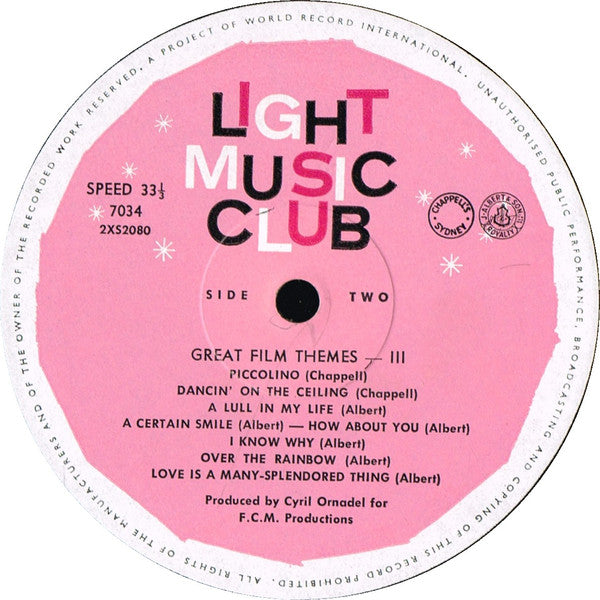 Bobby Richards And His Orchestra : Great Film Themes III (LP, Album, Mono, Club)