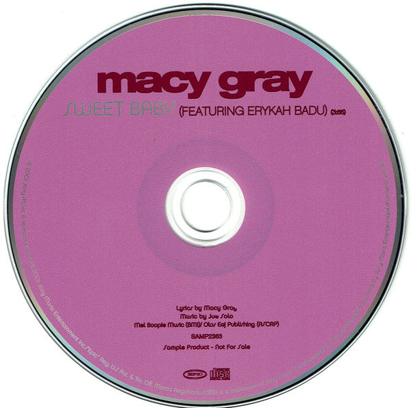 Macy Gray Featuring Erykah Badu : Sweet Baby (CD, Single, Promo)