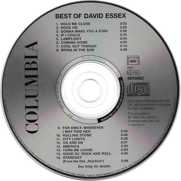 David Essex : The Best Of David Essex (CD, Comp)