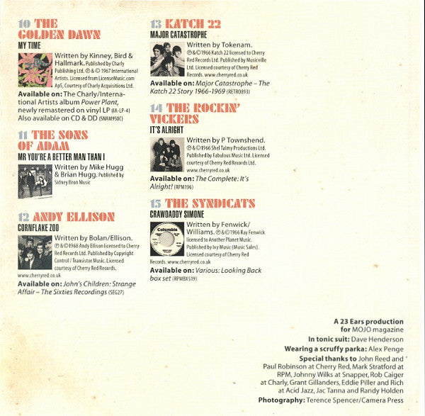 Various : My Generation (15 Tracks Of '60s Beat-Filled Teenage Mod Angst) (CD, Comp)