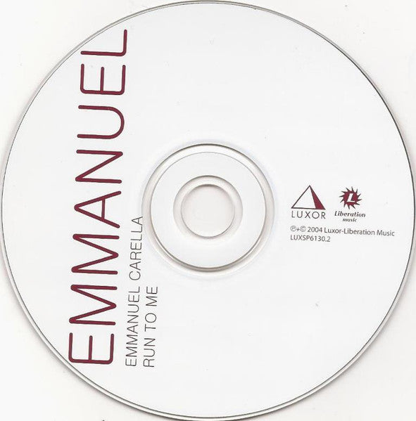 Emmanuel Carella : Run To Me (CD, Single)