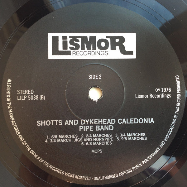 Shotts And Dykehead Caledonia Pipe Band* : Shotts And Dykehead Caledonia Pipe Band (LP)