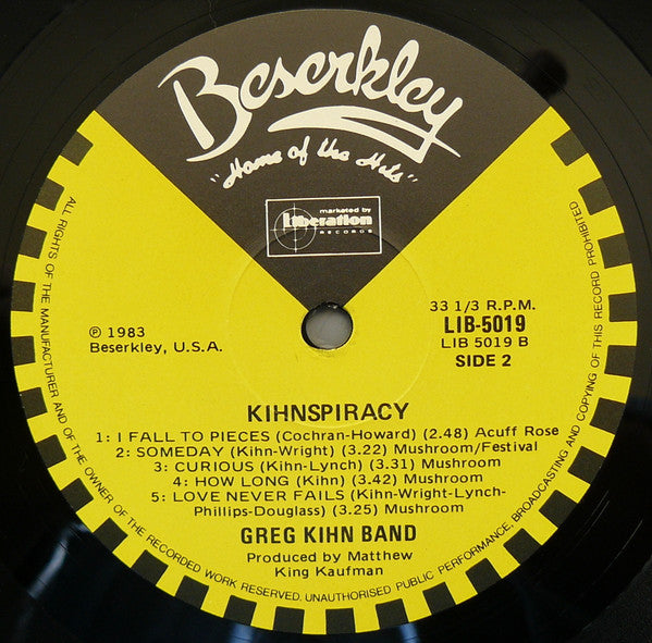 Greg Kihn Band : Kihnspiracy (LP, Album)