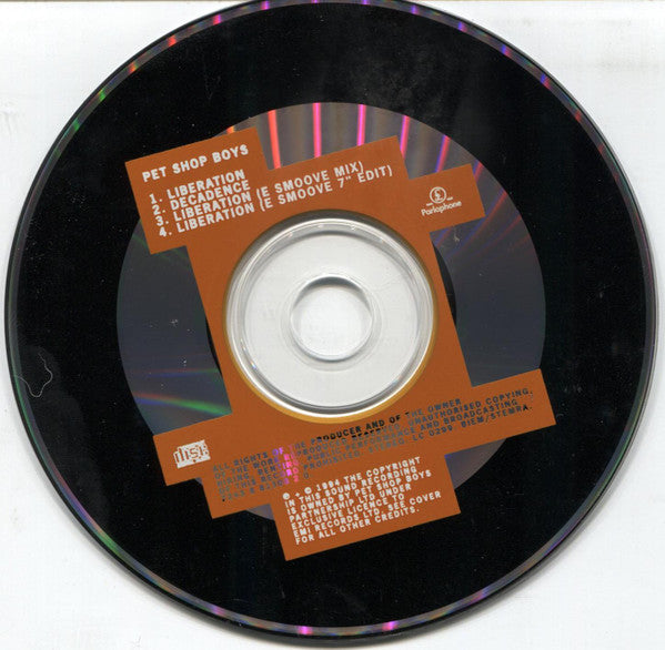Pet Shop Boys : Liberation (CD, Single, Car)