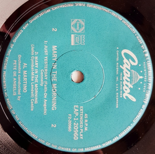 Al Martino : Mary In The Morning (7", EP, Mono)
