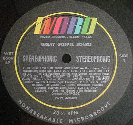 Various : Great Gospel Songs (LP, Album + LP, Album + Comp)