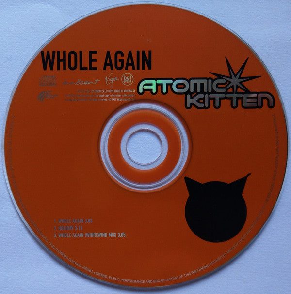 Atomic Kitten : Whole Again (CD, Single)