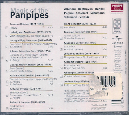 Gheorghe Zamfir : Magic Of The Panpipes (CD, Comp, Multichannel)