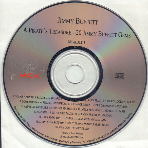 Jimmy Buffett : A Pirates Treasure - 20 Jimmy Buffett Gems (CD, Comp)
