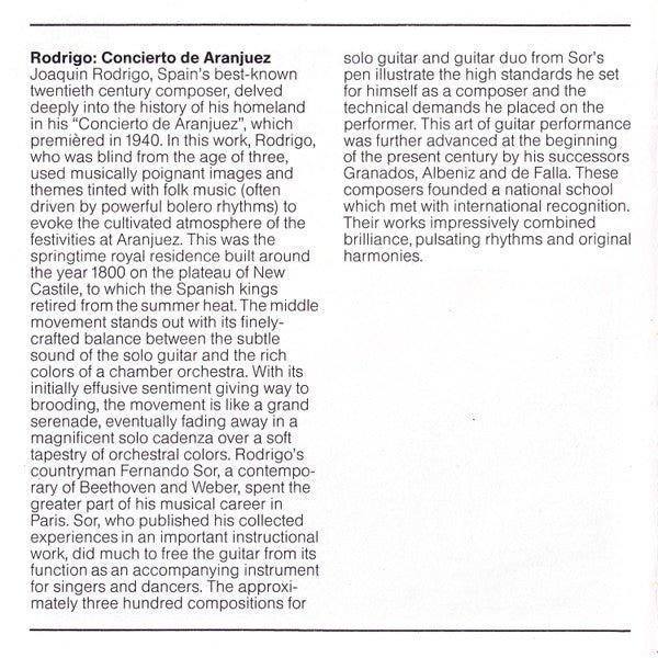 Joaquín Rodrigo / Fernando Sor / Enrique Granados / Isaac Albéniz / Manuel De Falla - Bela Banfalvi, Zoltan Tokos, Budapest Strings, Monika Rost, Jürgen Rost : Concierto De Aranjuez (CD, Comp)