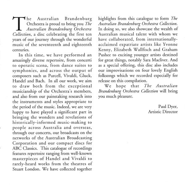 Australian Brandenburg Orchestra : Collection (CD)