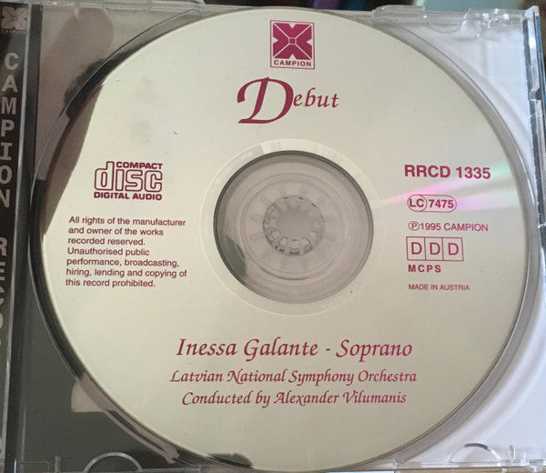 Inese Galante : Debut (CD, Album, RE)