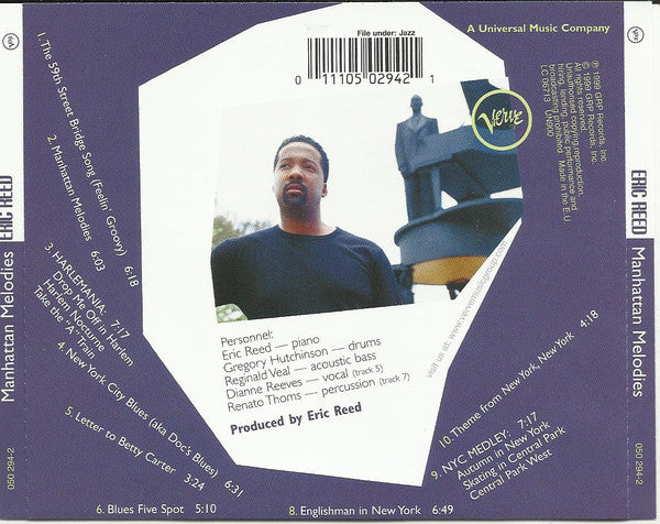 Eric Reed : Manhattan Melodies (CD, Album)