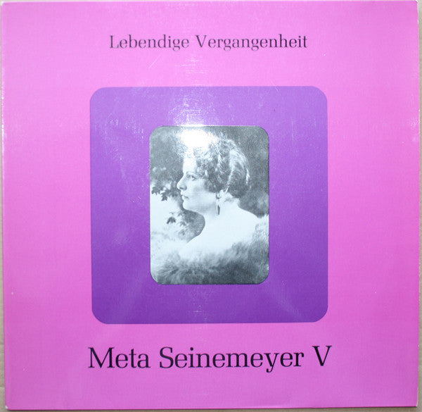 Meta Seinemeyer : Lebendige Vergangenheit - Meta Seinemeyer V (LP, Comp, Mono)