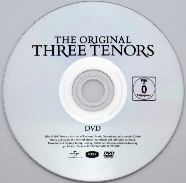 The Original Three Tenors* : The Original Three Tenors In Concert-Rome 1990 20th Anniversary Special Edition (CD, Album, RM, Dol + DVD-V, RM)