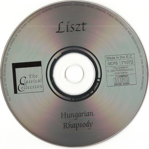 Franz Liszt : Hungarian Rhapsody (CD, Comp)