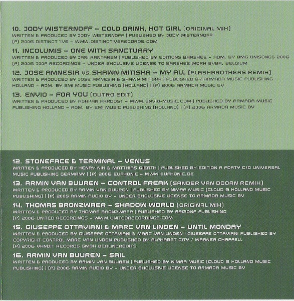 Armin van Buuren : A State Of Trance 2006 (2xCD, Comp, Mixed)