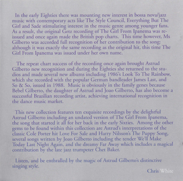 Astrud Gilberto : The Girl From Ipanema (CD, Album)