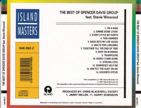 The Spencer Davis Group : The Best Of The Spencer Davis Group Featuring Stevie Winwood (CD, Comp, RE)