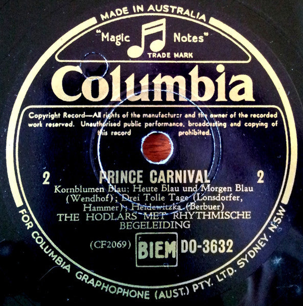 The Hodlars : Prince Carnival (Shellac, 10")