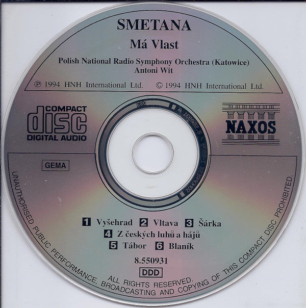 Smetana* - Polish National Radio Symphony Orchestra (Katowice)*, Antoni Wit : Má Vlast (My Country • Mein Vaterland) (CD, Album)
