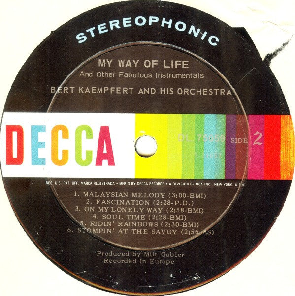 Bert Kaempfert & His Orchestra : My Way Of Life And Other Fabulous Instrumentals (LP, Roc)