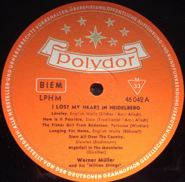 Werner Müller Und Sein Orchester : I Lost My Heart In Heidelberg (LP)
