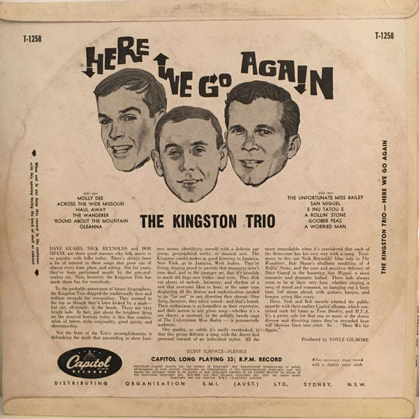 Kingston Trio : Here We Go Again! (LP, Album, Mono)