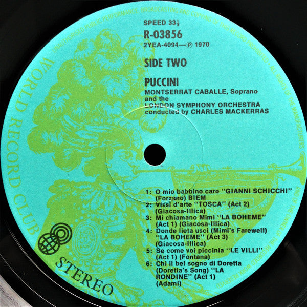 Montserrat Caballé, Puccini* : Montserrat Caballé Sings Puccini Arias (LP, Album, Club)