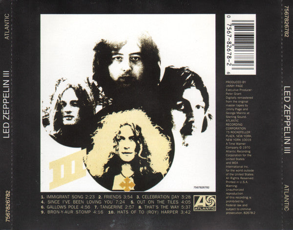 Led Zeppelin : Led Zeppelin III (CD, Album, RE, RM)