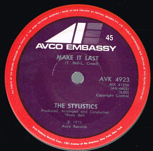 The Stylistics : I'm Stone In Love With You (7", Single)