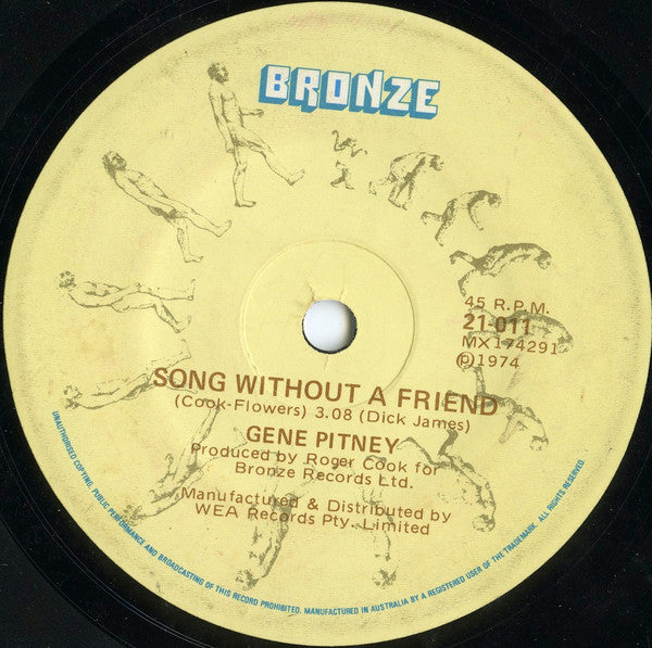 Gene Pitney : Blue Angel / Song Without A Friend (7", Single)