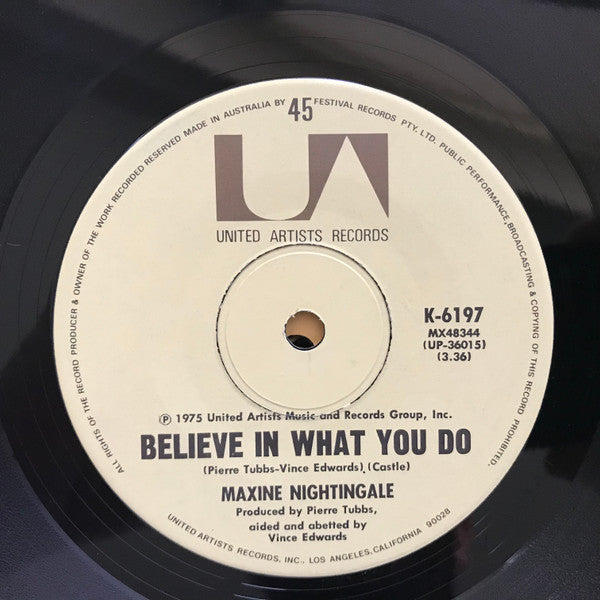 Maxine Nightingale : Right Back Where We Started From (7", Single)