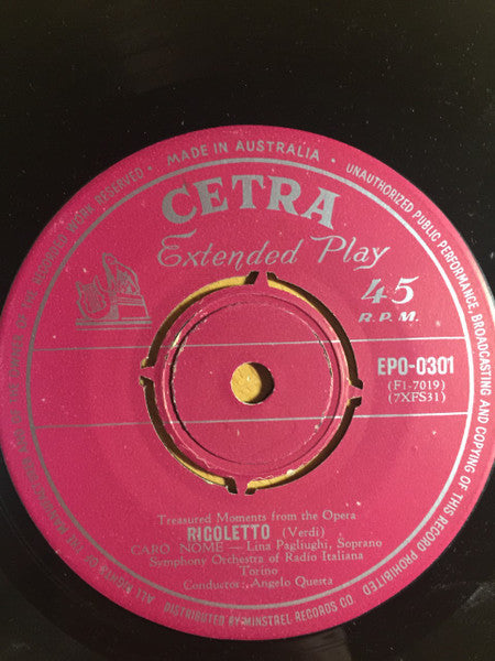Giuseppe Verdi : Rigoletto (7", EP, Mono)