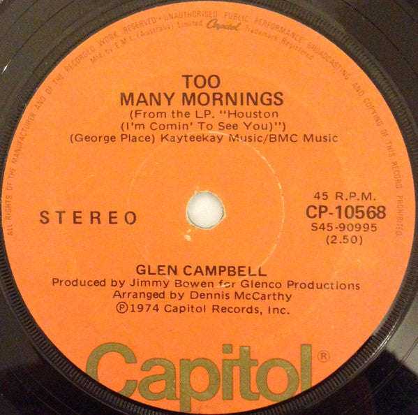 Glen Campbell : Bonaparte's Retreat (7", Single)