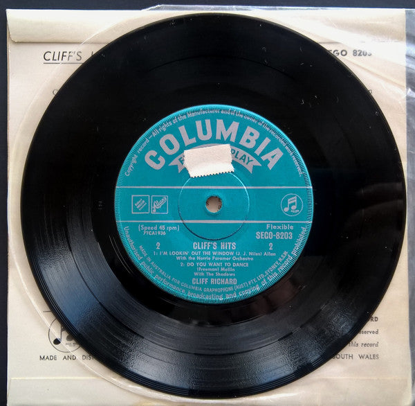 Cliff Richard : Cliff's Hits (7", EP)