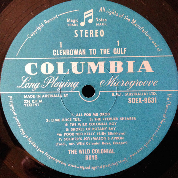 The Wild Colonial Boys : Glenrowan To The Gulf (LP, Album)