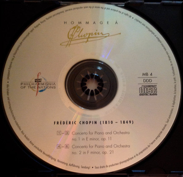 Frédéric Chopin, Rafael Alexandre Luszczewski*, Alexander Mogilevsky, Montblanc Philharmonia Of The Nations*, Justus Frantz : Hommage À Frédéric Chopin (CD, Album)