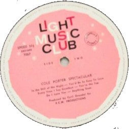 Cole Porter : Cole Porter Spectacular (LP, Album, Mono, Club)