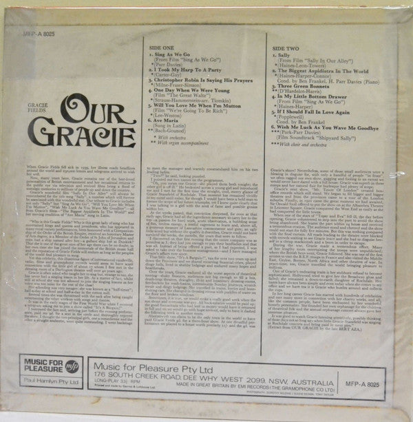 Gracie Fields : Our Gracie (LP, Comp, RE)