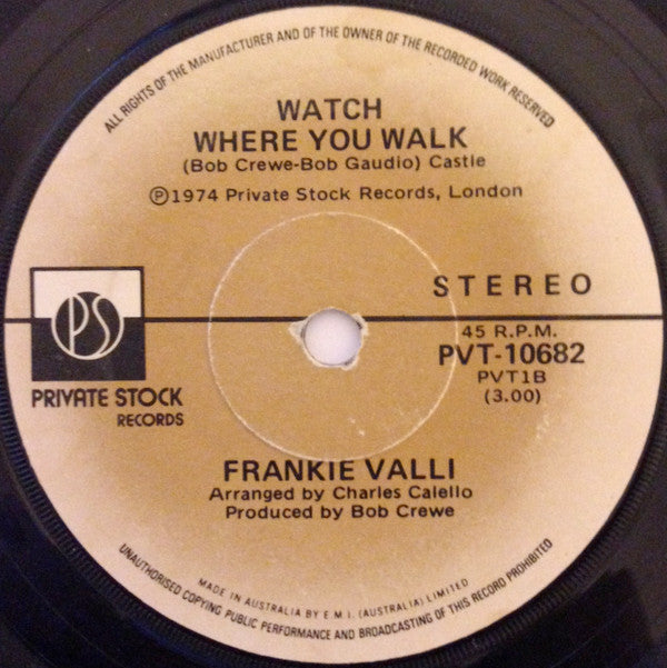 Frankie Valli : My Eyes Adored You (7", Single)