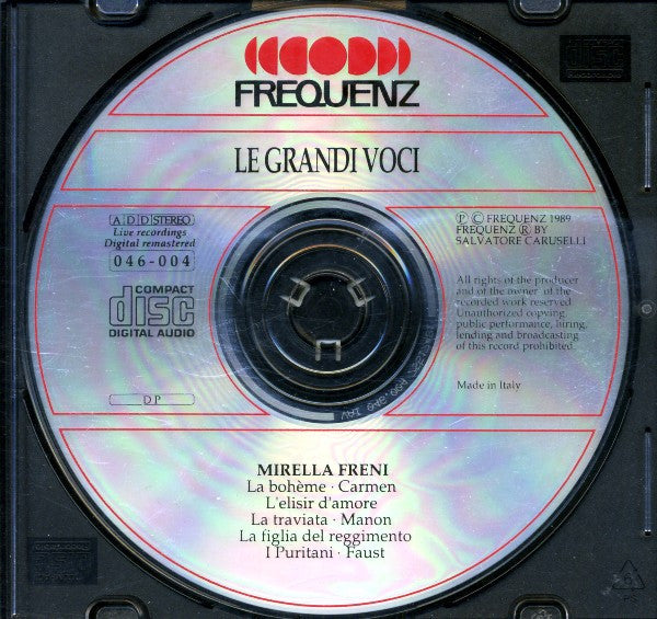 Mirella Freni : Mirella Freni (CD, Comp, RM)
