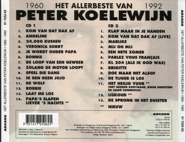 Peter Koelewijn : Het Allerbeste Van Peter Koelewijn (2xCD, Comp, RM)